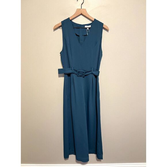 NWT Joie Adessa V- Neck Sleeveless Wide- Leg Belted Jumpsuit Size 4 - Picture 3 of 13